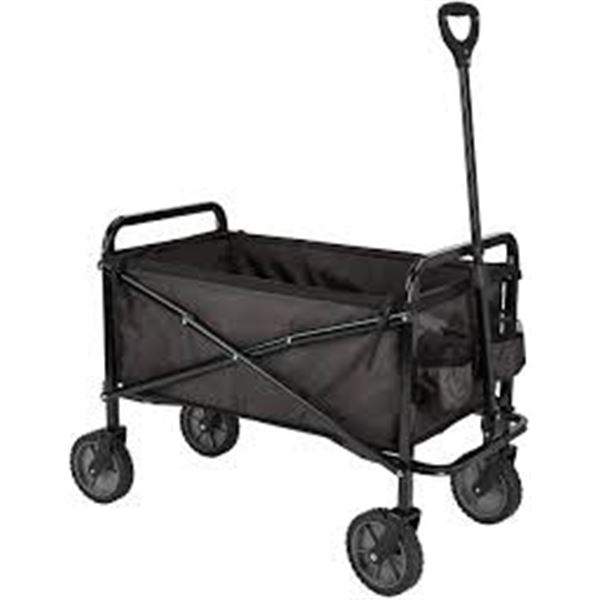 NEWLY ASSEMBLED COLLAPSIBLE WAGON CART BLACK
