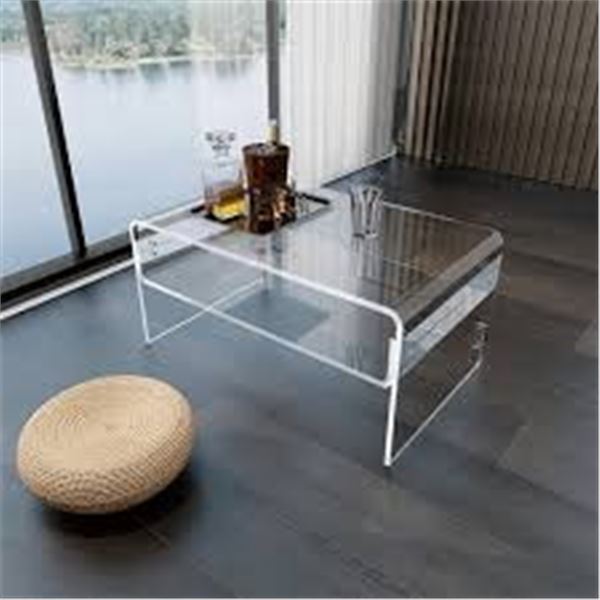 NEW KSACRY ACRYLIC COFFEE TABLE 15.7 X 15.7 X 17.7