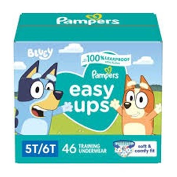 NEW PAMPERS EASY UPS TRAINING PANTS 5T-6T 46 COUNT