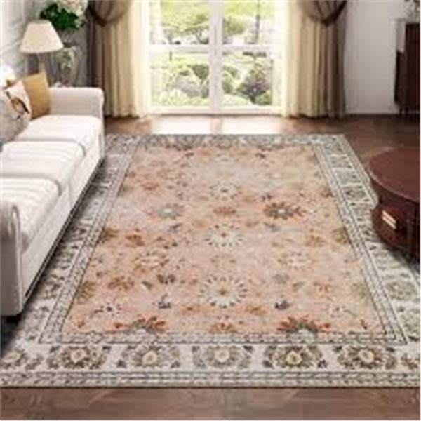 BRAND NEW BRICHOEE 6X9FT AREA RUG BRICK RED ORANGE