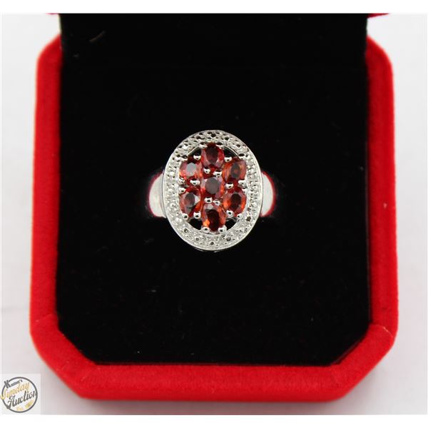 #2918-7 ROUND BRILLIANT CUT ORANGE/REDDISH