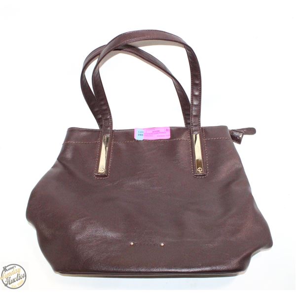 NEW CAPRESE DARK PURPLE LEATHER BAG