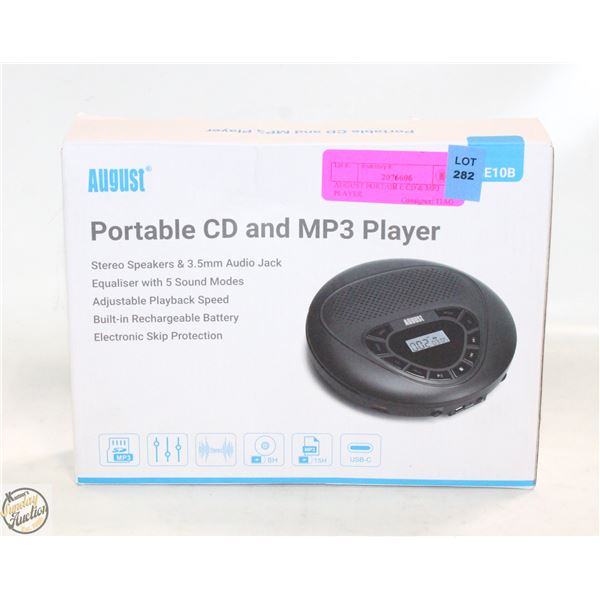 AUGUST PORTABLE CD & MP3 PLAYER