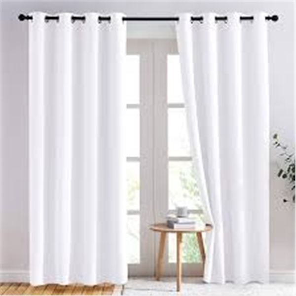NEW NICETOWN 42 X 84" LINED CURTAINS