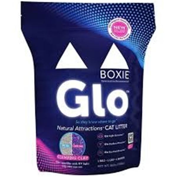 NEW 40LB BOXIE GLO NATURAL ATTRACTIONS CAT LITTER