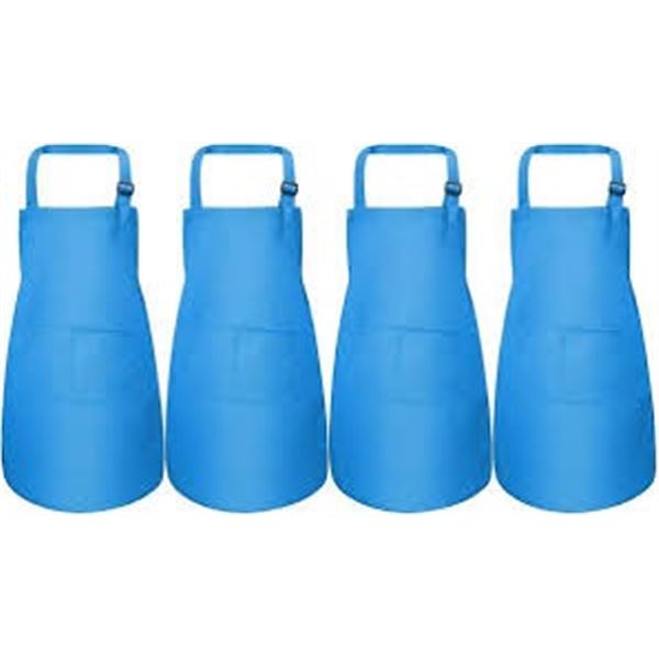 BRAND NEW 4PCS BLUE KITCHEN APRONS