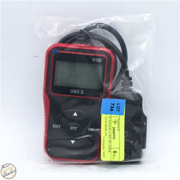 OBD2 SCANNER CODE READER W/2.4" LCD DISPLAY