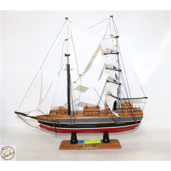 VINTAGE BLUE NOSE SHIP H 15" APPROX.