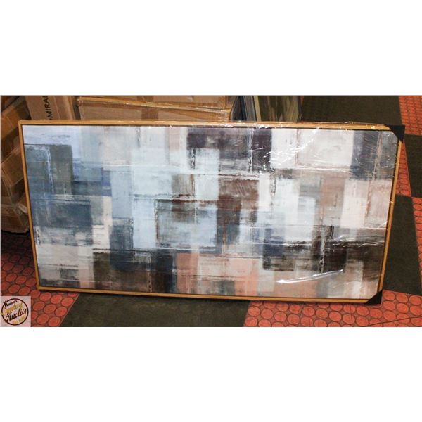 BRAND NEW ABSTRACT WALL ART GREY 40 X 20"