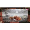 Image 1 : NEW COW HIGHLAND 20" X 40" WALL CANVAS ART