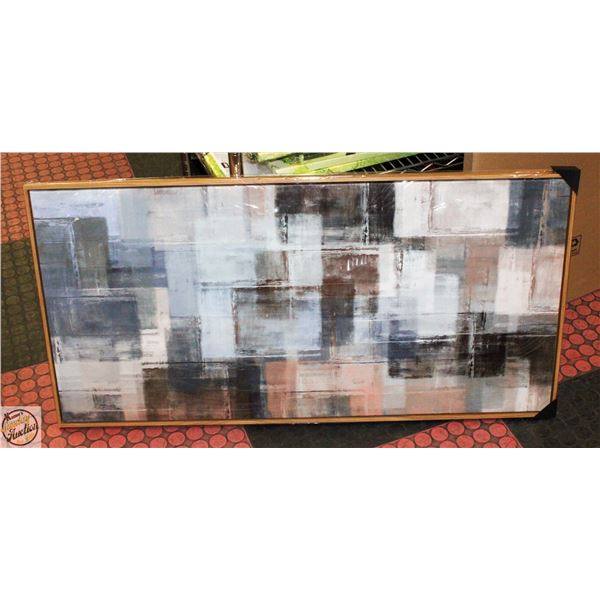 BRAND NEW ABSTRACT WALL ART GREY 40 X 20"