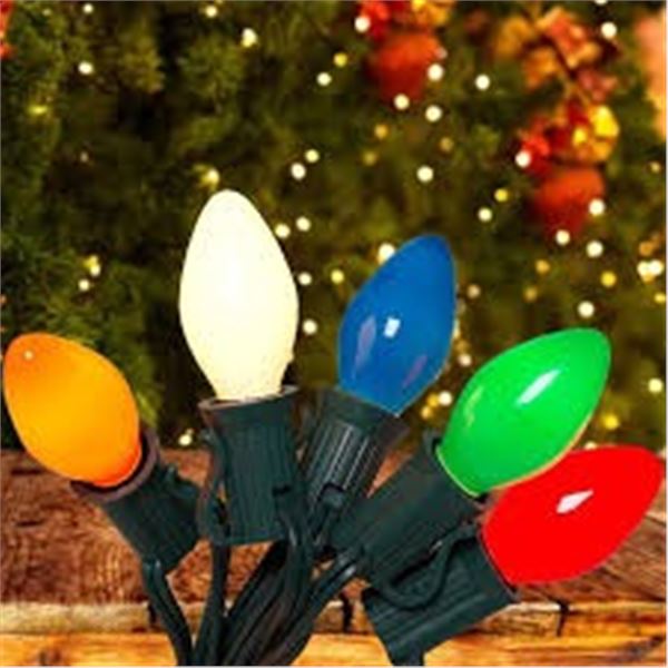 BRAND NEW SUWIMUT CERAMIC CHRISTMAS VINTAGE LIGHTS