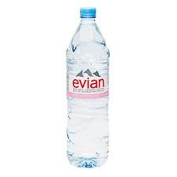 NEW WITH BOX 12 X 1.5L EVIAN NATURAL SPRING WATER