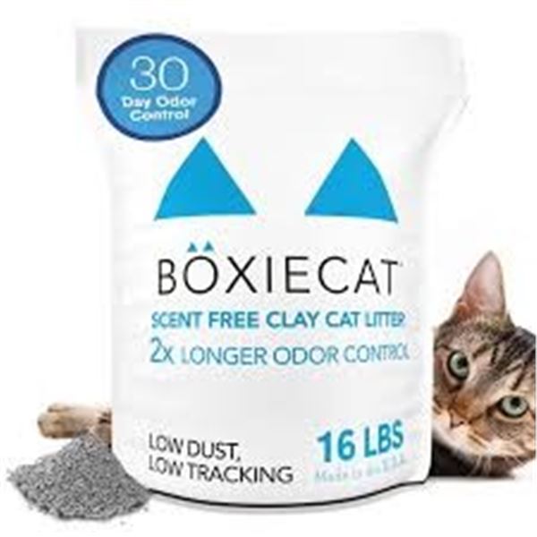 NEW WITH BAG 16LB BOXIECAT CLUMPING CLAY LITTER