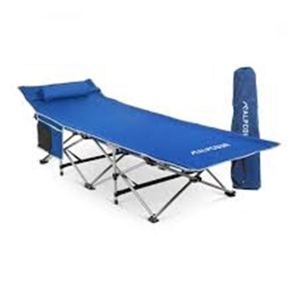 NEW ALPCOUR FOLDING CAMPING COT DELUXE BED IN BAG