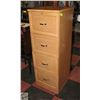 Image 1 : 4 DRAWER WOOD FILING CABINET H-52" W-18.75" L-19"