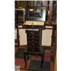 Image 1 : LIFT TOP JEWLERY ARMOIRE WITH FOLD OUT DOORS
