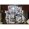 Image 1 : NEW 4 PANEL BLACK & WHITE TIGER WALL ART