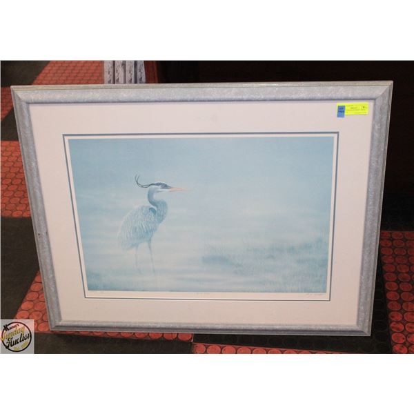 FRAMED WILDLIFE PRINT - BLUE MIST BY L