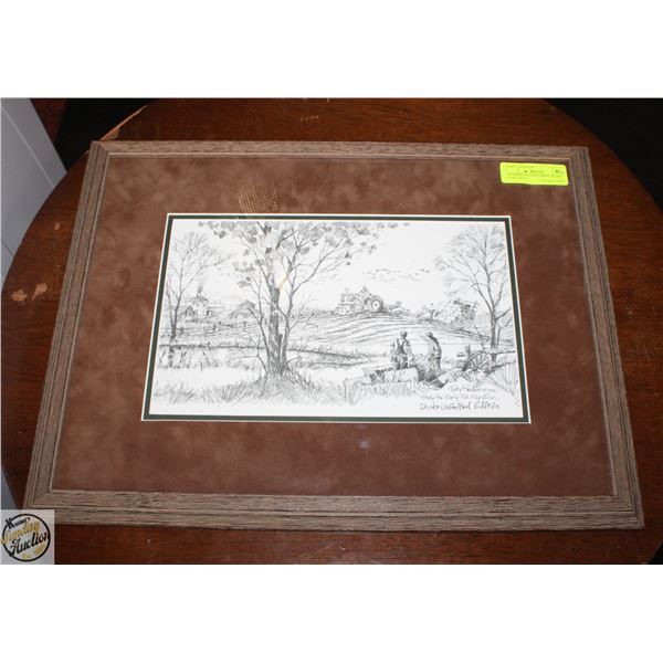 FRAMED WILDLIFE PRINT STUDY FOR EARLY