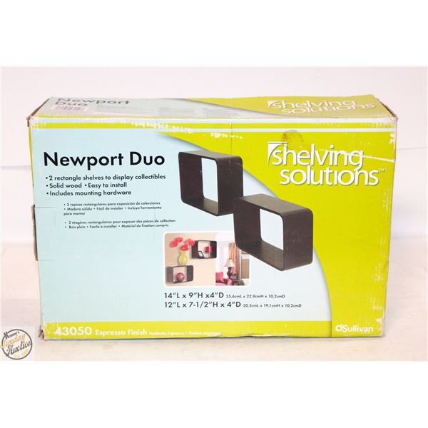 NEWPORT DUO TWO RECTANGLE SHELVES