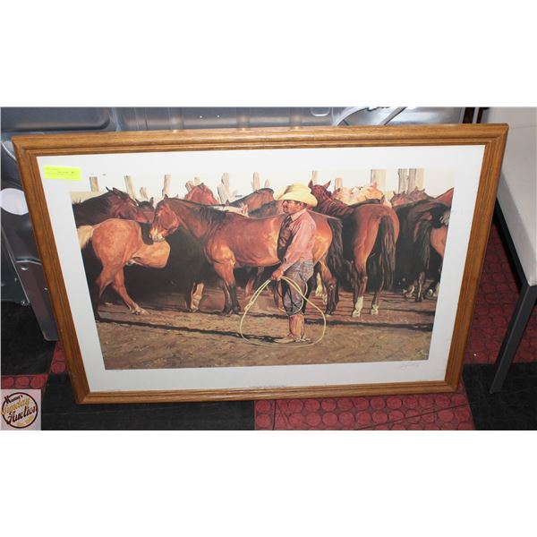 GORDON SIDOW PRINT FRAMED 26" X 34.5"