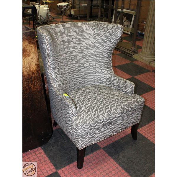 WINGBACK STUDDED ACCENT CHAIR