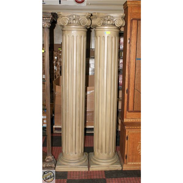 PAIR OF ROMAN STYLE COLUMNS 17.25" X 17.25" X 80"