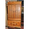 Image 1 : 2PC WOOD CABINET WITH GLASS DOORS