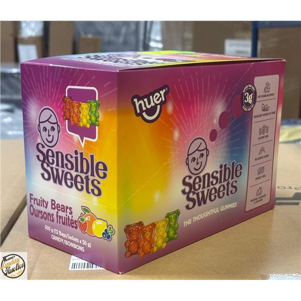 NEW HUER SENSIBLE SWEETS FRUITY BEARS 12X 50G BAGS