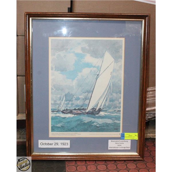 FRANKLIN ARBUCKLE- 1923 BLUENOSE SAILBOAT RACE