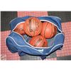 Image 1 : 6 BASKETBALLS & NHL OILERS BAG