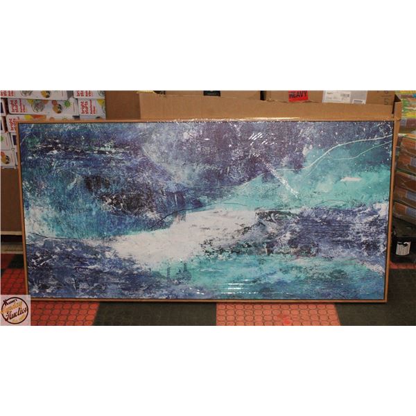 NEW FRAMED ABSTRACT DECORATION 75 X 150CM