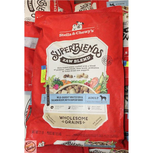 21LBS BAG OF STELLA & CHEWY'S SUPER BLEND FREEZE