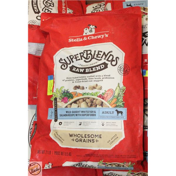 21LBS BAG OF STELLA & CHEWY'S SUPER BLEND FREEZE