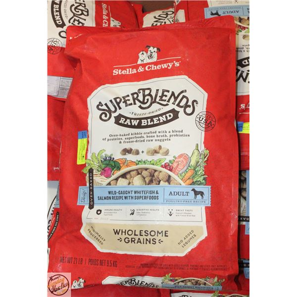 21LBS BAG OF STELLA & CHEWY'S SUPER BLEND FREEZE
