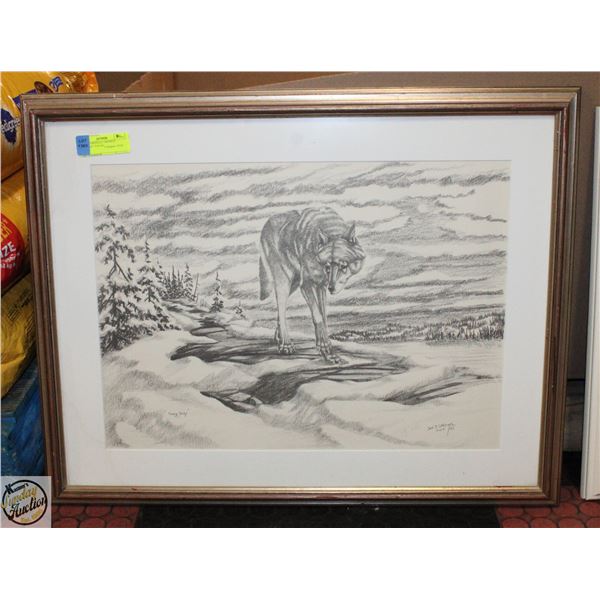 DON J. CARDINALL FRAMED DRAWING “YOUNG