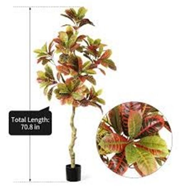 BRAND NEW 5FT COFERSET ARTIFICIAL CROTON TREE