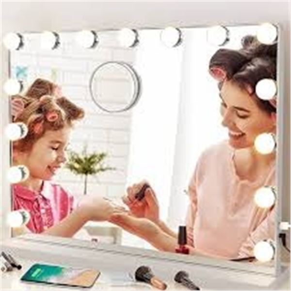 NEW DEPULEY LIGHTED VANITY MIRROR ROSE GOLD