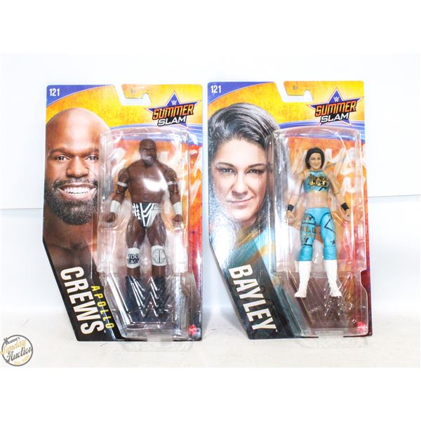 WWE FIGURES APOLLO CREWS AND BAYLEY