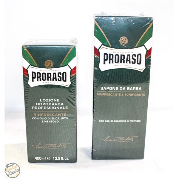 FACTORY SEALED 2 PRORASO SHAVING CREAM