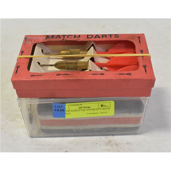 SET OF DARTS TSL 679 HEAVY WITH CHALK,
