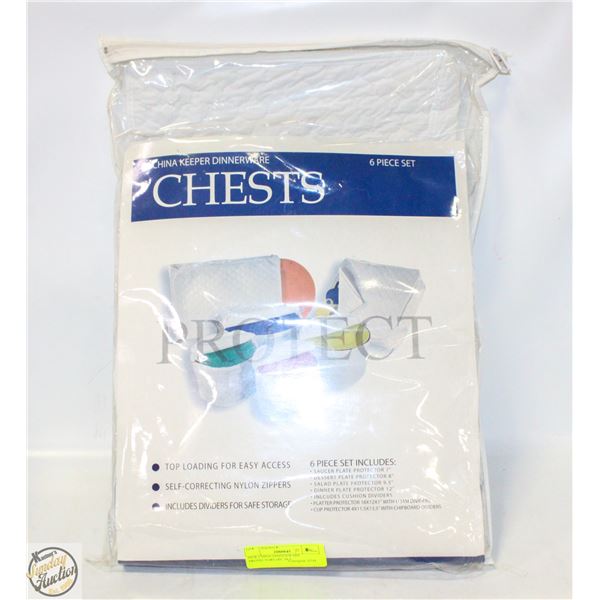 NEW CHINA DINNERWARE PROTECTORS 6PC SET