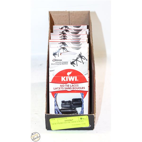 NEW 9 KIWI NO-TIE SHOE LACES