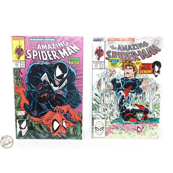 AMAZING SPIDERMAN 315 & 316 MARVEL COMIC BOOKS