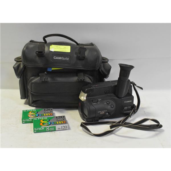 CANON VIDEO CAMCORDER IN BAG