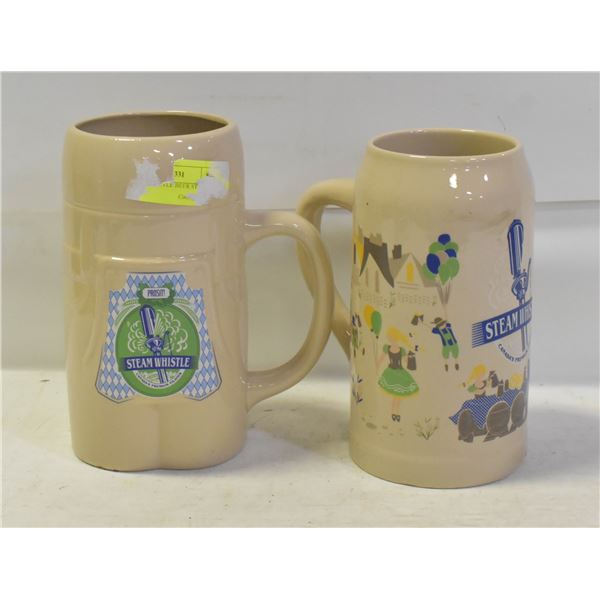 STEAM WHISTLE BEER STEINS