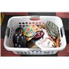 Image 1 : LAUNDRY BASKET FULL OF PURSES ETC