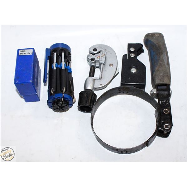 FLAT WITH OIL WRENCH/PIPE CUTTER/NUMBER PUNCH