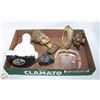Image 1 : OWL ETCHED GLASS ASHTRAY/BUDDAH/RAMSES AND